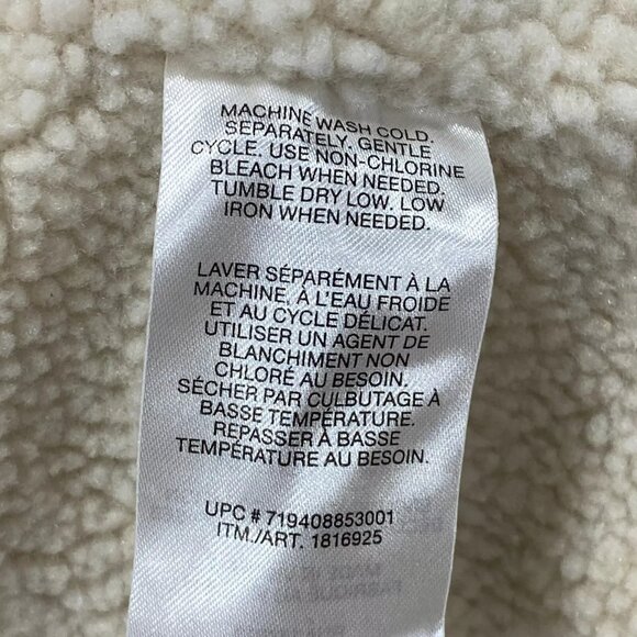 Woolrich Chore Jacket Mens 2XL Brown Canvas Sherpa Lined Corduroy Collar Barn - Picture 12 of 13